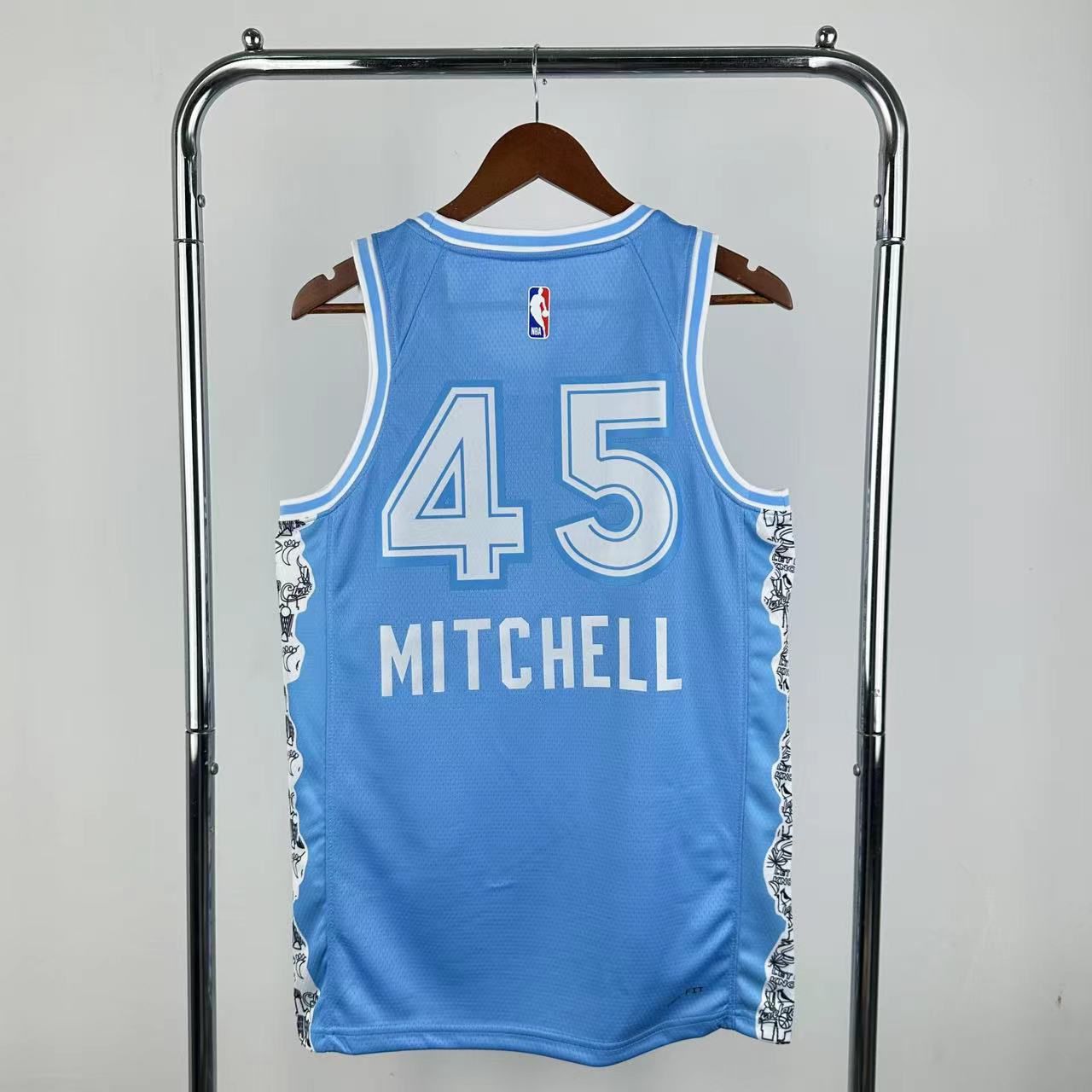 Men Cleveland Cavaliers #45 Mitchell Light Blue Nike City Edition Season 2025 NBA Jersey->cleveland cavaliers->NBA Jersey